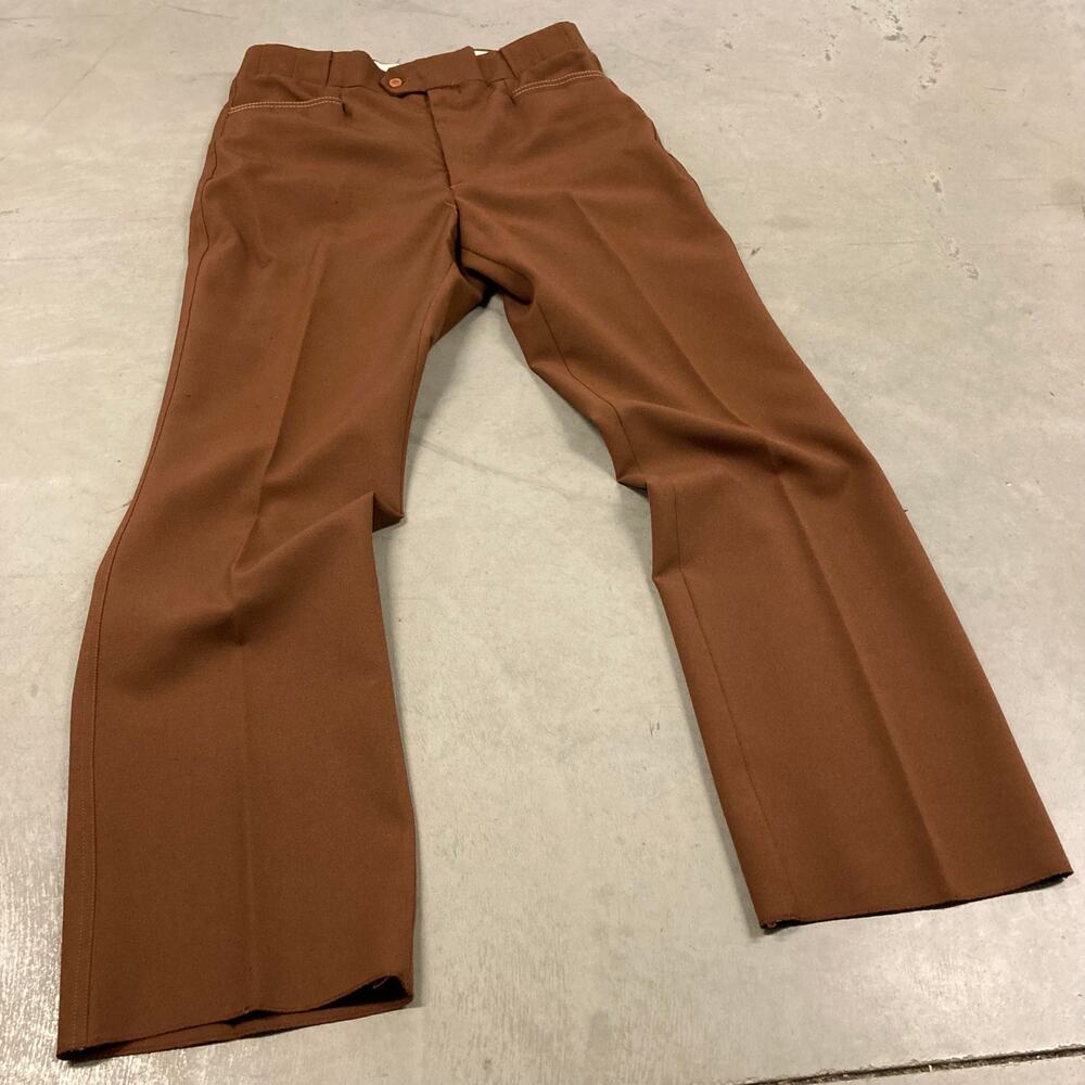 80s JCPenney talon zipper flare dress pants 35x33